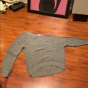 Grey off shoulder sweater
